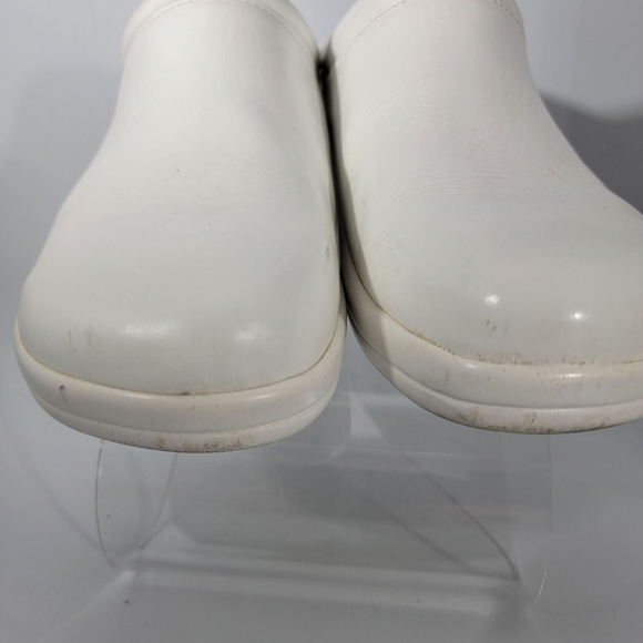 Alegria Slip On Comfort Shoe White Leather 36 Removable Insole Nursing Medical - Picture 3 of 12